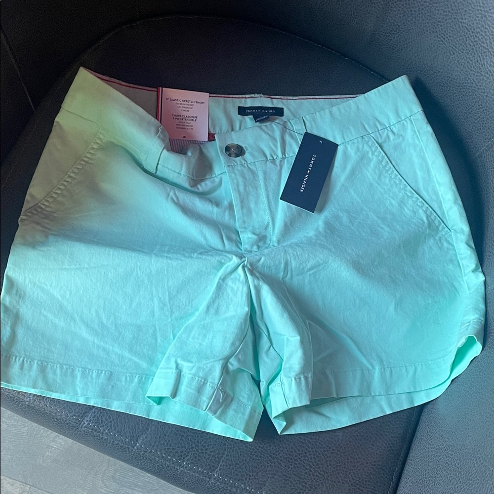 Tommy Hilfiger Women's Mint Green Chino Shorts